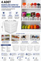 4 Pieces Refrigerator Door Organizer 4-Piece Refrigerator Organizer and Bathroom Organizer