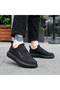 Black Leather Men's Shoes - Comfortable Daily Sports Shoes with Orthopedic Support Ba0307 - 2