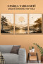 3-Piece Framed Look Beige Nature Scenery Mdf Painting Set Wall Decor for Living Room Living Bedroom Kitchen - 5