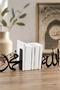 Black Allah Muhammad Religious Decor Islamic Metal Book Support Book Holder Home and Office Decorative Decorative Book Support Desktop Bookshelf Organizer Shelf Book Rest Office Home Study Desk