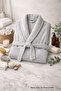 Şalyaka Cotton Unisex Bathrobe Gray - 2