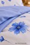100X200 Single Duvet Cover Set Patterned White-Blue - 3