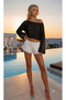 Women's Boat Neck Casual Asymmetrical Knitwear Sweater - 3