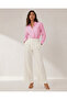 Women's Pink and White Striped Long Sleeve Shirt with Pockets - Nuevo - 2