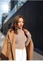 Glittery Mohair Fuzzy Fabric with Glitter Stripes Winter Warm Women's Cropped Short Tight Stretchy Sweater - 3