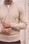 Lars Selanik Knitted Fabric Half Zipper Men's Sweatshirt - Gravel - 7