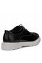 Men's Daily Black Patent Leather Casual Groom Shoes Laced White Sole Classic Shoes K-384 - 7
