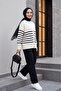 Double Pocket Striped Buttoned Cardigan - 5