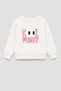 Unisex Kids' 3 Thread Fabric Slogan Printed Cotton Sweatshirt - 2