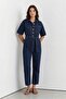 Women's Batwing Sleeve Denim Jumpsuit Rins