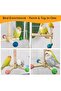 Interactive Spinning Wooden Parrot Perch Toy with 4 Perches for Bird Cage Exercise - 5