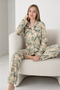 Women's 100% Cotton Buttoned Pajama Set 19116