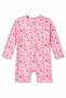 Patterned Long Sleeve Baby Girl Swimsuit with Shorts