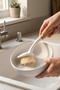 Compact Dish and Sink Cleaning Brush with Bamboo Handle, Short Handle, 22 cm - 4