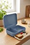 Compartmented Lunch Box with Fork and Spoon Set, Blue, 19 X 14.5 X 7 cm - 4