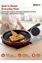 AFP 24ME 24cm Granite Nonstick Frypan, PFOA-Free, Bakelite Handle, Maroon Dishwasher Safe - 4