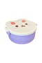 Teddy Bear Three-Compartment Plastic Lunch Box with Fork and Spoon for Children - 2