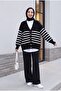 Double Pocket Striped Buttoned Cardigan - 3