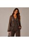 Women's Sequin Detailed Mesh Cardigan Top and Bottom Stylish Three-Piece Set Mta2467 - 3