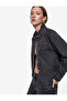 Classic Collar Long Sleeve Buttoned Oversize Linen Blend Jean Shirt Jacket - 2