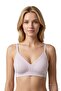 Seamless Bra - Velour |   Laser Cut Wire-Free Triangle Shape Seamless Women's Bra 3-Pack - 5