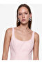 Embroidered Comfortable Fit Cotton Crew Neck Sleeveless Mini Dress - 2