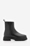 Women's Zippered Thick Sole Daily Boots Terase Black - 3