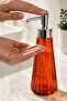 Eyfel Glass Liquid Soap Dispenser 250 Ml, Orange, 7.5X22 cm - 4