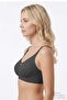 Seamless Bra - Ease |   Black Laser Cut Underwire-Free Low-Cut Seamless Women's Bra - 4