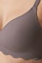 Seamless Bra - Lumera |   Brown Laser Cut Wire Free Rib Textured Wave Cut Seamless Women's Bra - 6