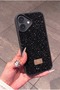 Compatible with Apple iPhone 17 - Black Stone Glitter Soft Silicone Case, Shock Resistant Cover - 3