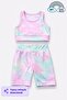 Girl's Multi-Purpose Tie-Dye Patterned Swimsuit & Sports Set 12438