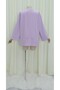 Round Neck Casual Combed Cotton Tunic - Light Lilac - 6