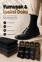 Original Men's 4-Pair Bamboo Breathable & Non-Squeezing Ultra Flexible Elastic Comfort Model Soft Textured Anti-Sweat Seamless Toe Premium 4-Season Daily Long Sock Set - 4 Colors - 2