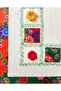 Basma Border Patchwork Poppy Embroidered Table, Coffee Table, Fiskos Cover - 3