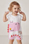 Cute Dinosaur Printed 3D Detailed Cotton Baby Summer Romper / Salopet - 3