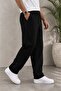 Men's Baggy Fit, Stretchy-Draped, Pleated Detail, Wide Patterned Fabric Pants - 3