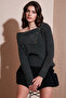 Premium Regular Fit Boat Neck Button Detailed Sweater Women's Sweater 680Kz002563 - 2