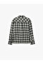 Comfortable Fit Plaid Patterned Long Sleeve Lumberjack Shirt with Covered Pockets - 7