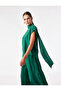 Scarf Detailed High Neck Sleeveless Satin Blouse - 2