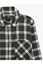 Regular Fit Pocketed Long Sleeve Classic Collar Plaid Lumberjack Shirt - 8