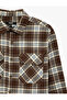 Regular Fit Classic Collar Long Sleeve Plaid Lumberjack Shirt with Flap Pockets - 8
