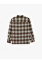 Regular Fit Classic Collar Long Sleeve Plaid Lumberjack Shirt with Flap Pockets - 7