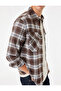 Regular Fit Classic Collar Long Sleeve Plaid Lumberjack Shirt with Flap Pockets - 5