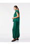 Elastic Waist Balloon Fit Satin Harem Pants - 3