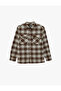Regular Fit Classic Collar Long Sleeve Plaid Lumberjack Shirt with Flap Pockets - 6