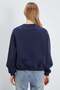 3 Thread Leopard Embroidered Raglan Sleeve Oversize Sweatshirt - 8