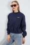3 Thread Leopard Embroidered Raglan Sleeve Oversize Sweatshirt - 3