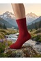Women's Socket Seamless Wool Socks Fo 8003 Red 58% Recycled Wool Blend, Toe Seamless, Warm and Soft Winter Socks - 2