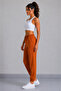 Plain Model Elasticated Cuffed Combed Cotton Sweatpants - 4